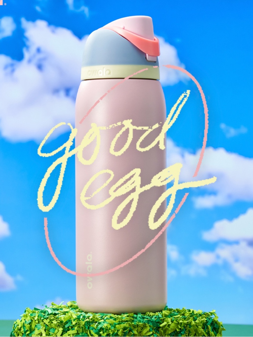 NWT Limited Edition Owala Good Egg Pastel Pink Stainless Bottle